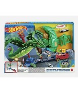 Hot Wheels City Air Attack Robo Dragon Play Set Motorized Police Car Rac... - £30.48 GBP