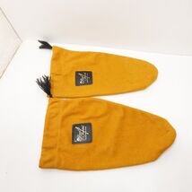 Vintage Royal Imperial Florsheim Shoe Bags Pair Gold Velour Drawstring - $26.99