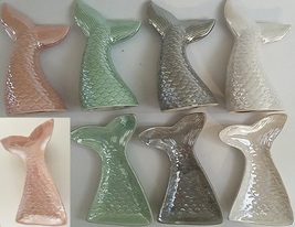 Ceramic Iridescent Mermaid Tail Décor, Select: Color &amp; Pedestal or Tray - £3.11 GBP