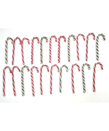 Christmas Ornaments Plastic Candy Cane 6&quot; Twisted Red White Green Lot 21 - €13,70 EUR