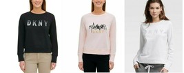 DKNY Ladies&#39; Logo Sweatshirt Crew Neck Pullover - $23.99