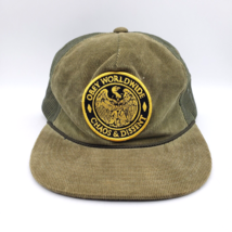 OBEY- Chaos &amp; Dissent Corduroy Mesh Green Snapback Trucker Hat (One Size) RARE - £44.36 GBP