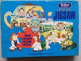 Tetley Tea Double Sided Jigsaw Puzzle (Vintage 1980&#39;S Puzzle) - £5.99 GBP