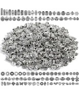 50  Assorted Spacer Beads Mixed Lot Metal Antiqued Silver Jewelry Findings  - $7.71