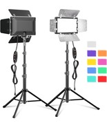 2 Pack Led Video Photography Lighting Kit With 54&#39;&#39; Tripod, Game Streaming - $1,046.54 MXN