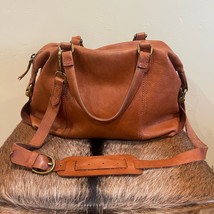 Madewell Kensington Satchel in Tan Saddle Brown Leather Bag Purse Crossbody - £69.86 GBP