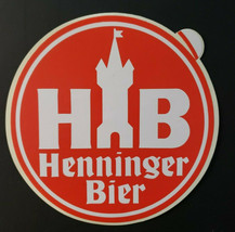 Vintage Henninger Bier HB Sticker  not a beer label  New Old Stock 5 Inch PB127 - £10.38 GBP
