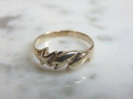 Womens Vintage Estate Sterling Silver Dolphin Ring 2.6g E4630 - £15.27 GBP