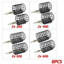 10pcs Carp Fishing Tackle Feeder Cage Fishing Accessories Bait Cage Feeder With  - £66.45 GBP