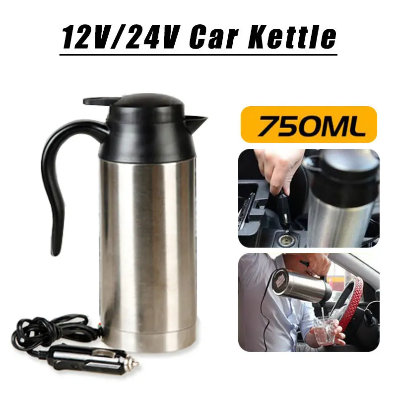 120W/240W 750ml Car Electric Heating Cup Kettle 12V/24V Water Heater Bottle For - £36.38 GBP