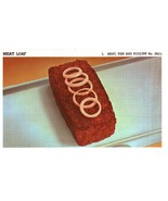 Vintage 1950 Meat Loaf Print Cover 5x8 Crafts Food Decor - €17,11 EUR
