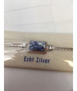 Echt Zilver (Sterling or &quot;Solid&quot; Silver) Blue Enamel Bracelet NOS Sealed - £21.64 GBP