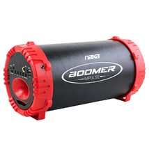 Naxa NAS-3084 BOOMER IMPULSE LED Bluetooth Boombox - Black/Red - £43.01 GBP