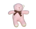 Pure &amp; simple Organic cotton pink teddy bear plush soft baby toy brown b... - $9.89