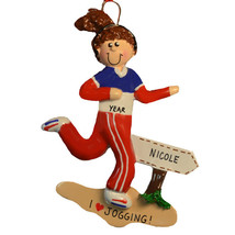 Jogger Girl Personalized Christmas Tree Ornament - $16.95