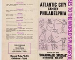 Boardwalk Special Bus Timetable Atlantic City Philadelphia 1965 Worlds Fair - $27.72