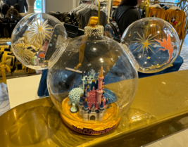Walt Disney World Ornament Collection Clear Mickey Icon with Caslte Inside NEW image 1
