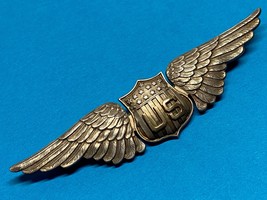 WWI U.S. AIR SERVICE PILOT WING, SHREVE &amp; CO, STERLING, VINTAGE, ORIGINAL - $2,500.00