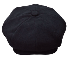 Mens Fashion Classic Flannel Wool Apple Cap Hat by Bruno Capelo ME900 Black - £35.84 GBP