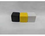 Lot Of (3) Blank D6 Dice Black Yellow White - $8.90