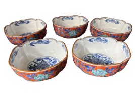 Vintage Japanese Imari Ware Porcelain Side Serving Dishes (5), Circa 1950s - $35.14