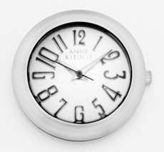 VINTAGE ANNE KLEIN II 26mm 1-inch WATCH NO LUGS CHROME SILVER COLOR QUARTZ - $4.94
