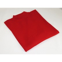 Men PRINCELY Soft Comfortable Merinos Wool Sweater Knits Mock Neck 1011-00 Red image 2
