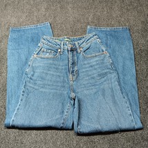 NWOT Wild Fable Jeans Women 0 25 Reg Blue Highest Rise Baggy Pants - £10.97 GBP