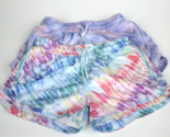 Athleta Girl All Play 3&quot; Shorts Rainbow Tie-dye Zip Pockets Size XL 14 L... - $29.99