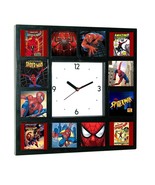 History of Spider-Man TV Show Comics Movies Clock with 12 pictures - £24.80 GBP