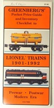 Greenberg&#39;s Guide To Lionel Trains Pocket Price Guide Booklet 1901-1992 ... - $74.73 MXN