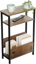 7.1&quot; Narrow Side Table For Small Spaces, 3 Tier Small End, 15.4&quot; L X 24.2&quot; H - $46.99