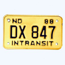 1988 United States North Dakota INTRANSIT Special License Plate DX 847 - $13.85