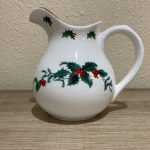 Crownford NY Christmas Holly And Berry Creamer Exclusive Design Made In England - £7.75 GBP