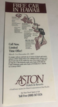 Vintage Aston Hotels And Resorts Brochure Honolulu Hawaii 1987 BRO13 - £10.24 GBP