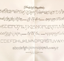 1899 Architect&#39;s Pen Strokes Font Victorian Lettering Example Penmanship... - £22.40 GBP