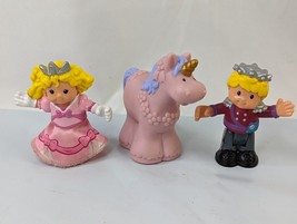 Fisher Price Little People Bendable Princess Prince Unicorn Lot - $10.95