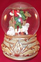 Musical Snow Glitter Globe Shepherd &amp; Sheep, Plays &quot;O Come Let Us Adore ... - £18.04 GBP