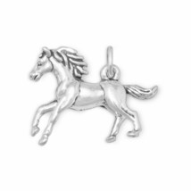 &quot;Bucking Bronco!&quot; Running Horse Charm 925 Silver Bracelet Piece Men Womens Gift - £30.01 GBP