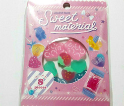 Sweet material Eraser 8 pieces Cute Girl stationery - £6.02 GBP