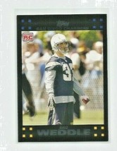 Eric Weddle (San Diego Chargers) 2007 Topps Rookie Card #389 - £7.46 GBP