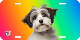 HAVANESE PARTI BRN WT FACE CAN PERSONALIZE NOVELTY METAL LICENSE PLATE E - $6.00