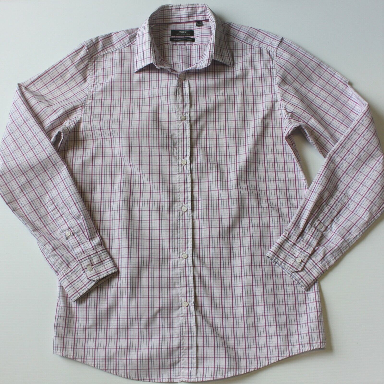 Primary image for Mexx Metropolitan Slim Fit Men's Checkered Print Dress Shirt size XL