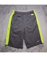Nike Shorts Youth L Gray Neon Green Dri Fit Lightweight Athletic Perform... - £15.55 GBP