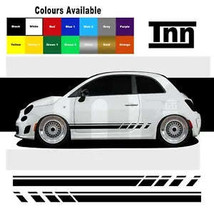 Side Stripe Stickers Decals Vinyl Graphics For Abarth Fiat 500 550 Punto... - £23.58 GBP