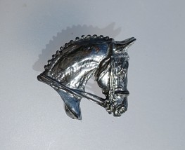 Dressage Horse belt buckle pewter Forge Hill Sculpture equestrian jewelry - $23.56