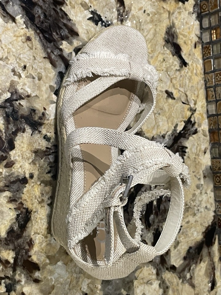 NWT Chap's Women's Sandals Wedge Sadria Washed Canvas size 7 Item image 11