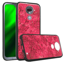 Lightning Pattern Frozen Glitter Case for Motorola Moto G7 Power/Supra Rose Pink - £4.69 GBP