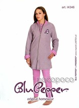 Schlafrock Lange Ärmel Mädchen Punkt Mailand Blu pepper Art. I4346 - £22.54 GBP