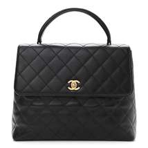 Chanel Caviar Quilted Jumbo Kelly Flap Black - £3,648.35 GBP